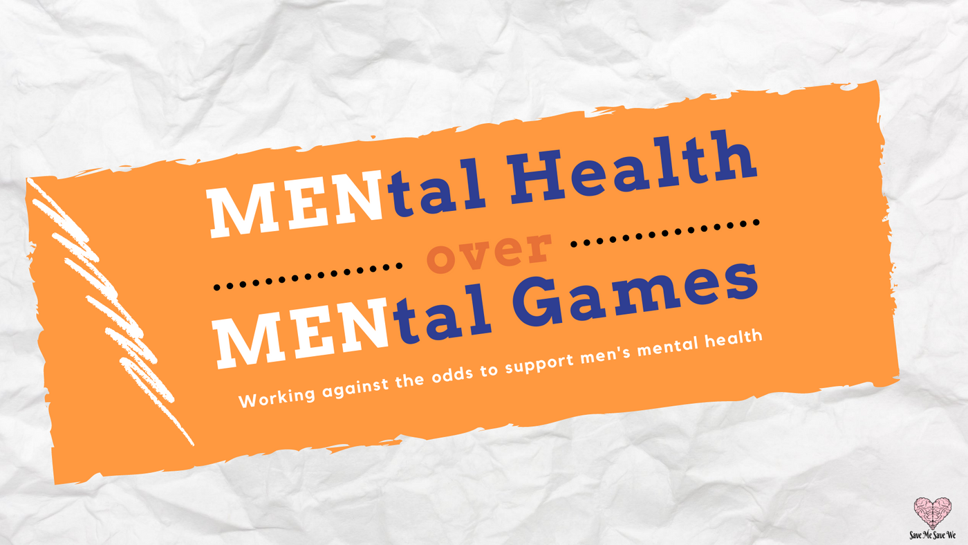 Mental health over mental games workshop presentation picture, men's mental health statistic, men's mental health workshop
